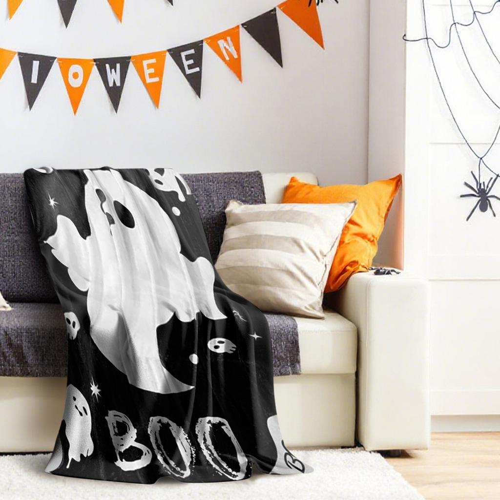Halloween Fleece Digital Printing Comfortable And Soft Warm Double-sided Plush Small Coverlet Conditioning Blanket Sofa Blanket