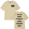 O-Oasis Live 25 Tour Футболки Британская рок-группа Винтажная футболка Мужская одежда Хлопок Повседневные футболки с коротким рукавом Топы Подарок для фанатов