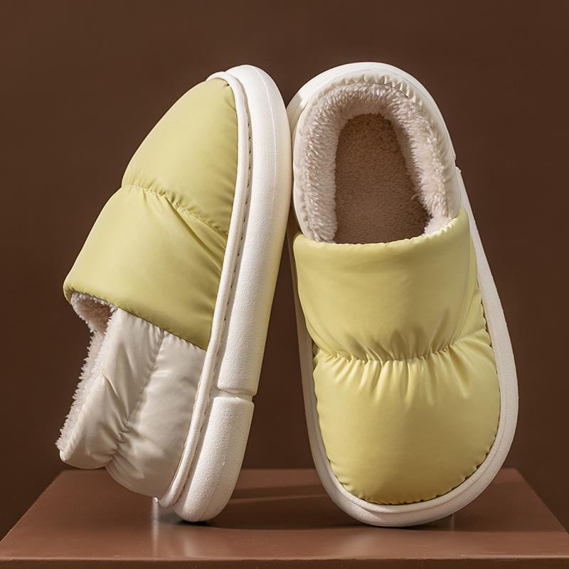 Cotton Slippers Women's Winter Bag Heel Velvet Home Indoor Warm Thick-soled Waterproof Postpartum Confinement Cotton Shoes