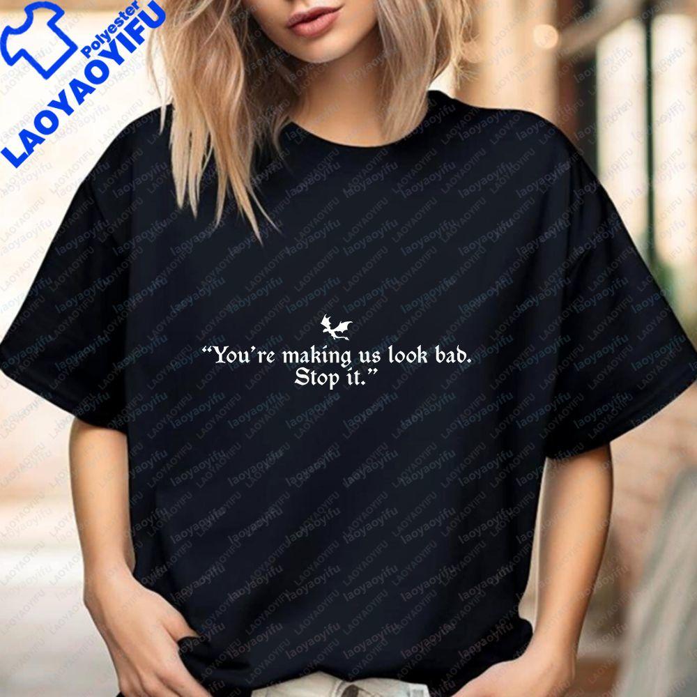 Fourth Wing Tairn Quote Classic Summer Trend ShortSleeved Unisexs and WoUnisexs Universal Pattern Large TShirt