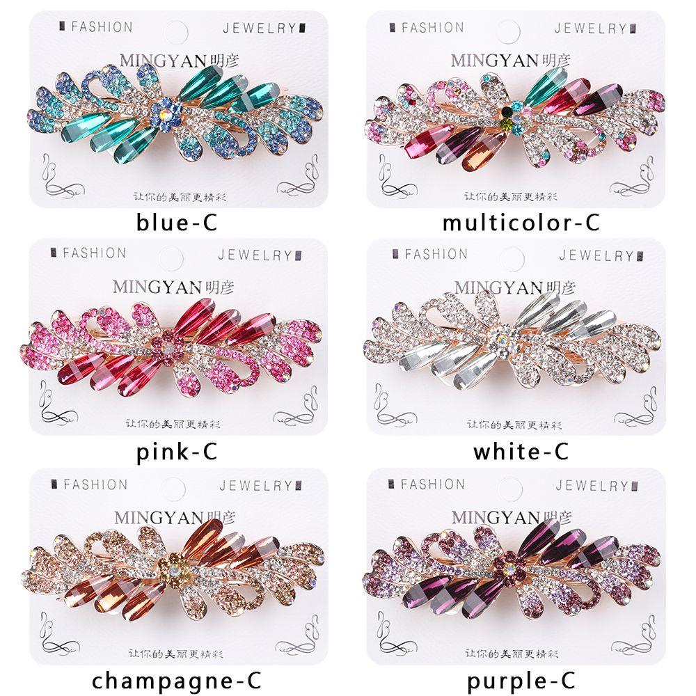 Аксессуары для головных уборов Диадема Цветочные заколки Держатель для конского хвоста Головной убор Кристаллическая заколка для волос