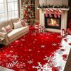 Christmas Snowflake Carpet Home Decoration, Non-Slip, Water-Absorbent And Dirt-Resistant, Bedroom And Sofa Floor Mat
