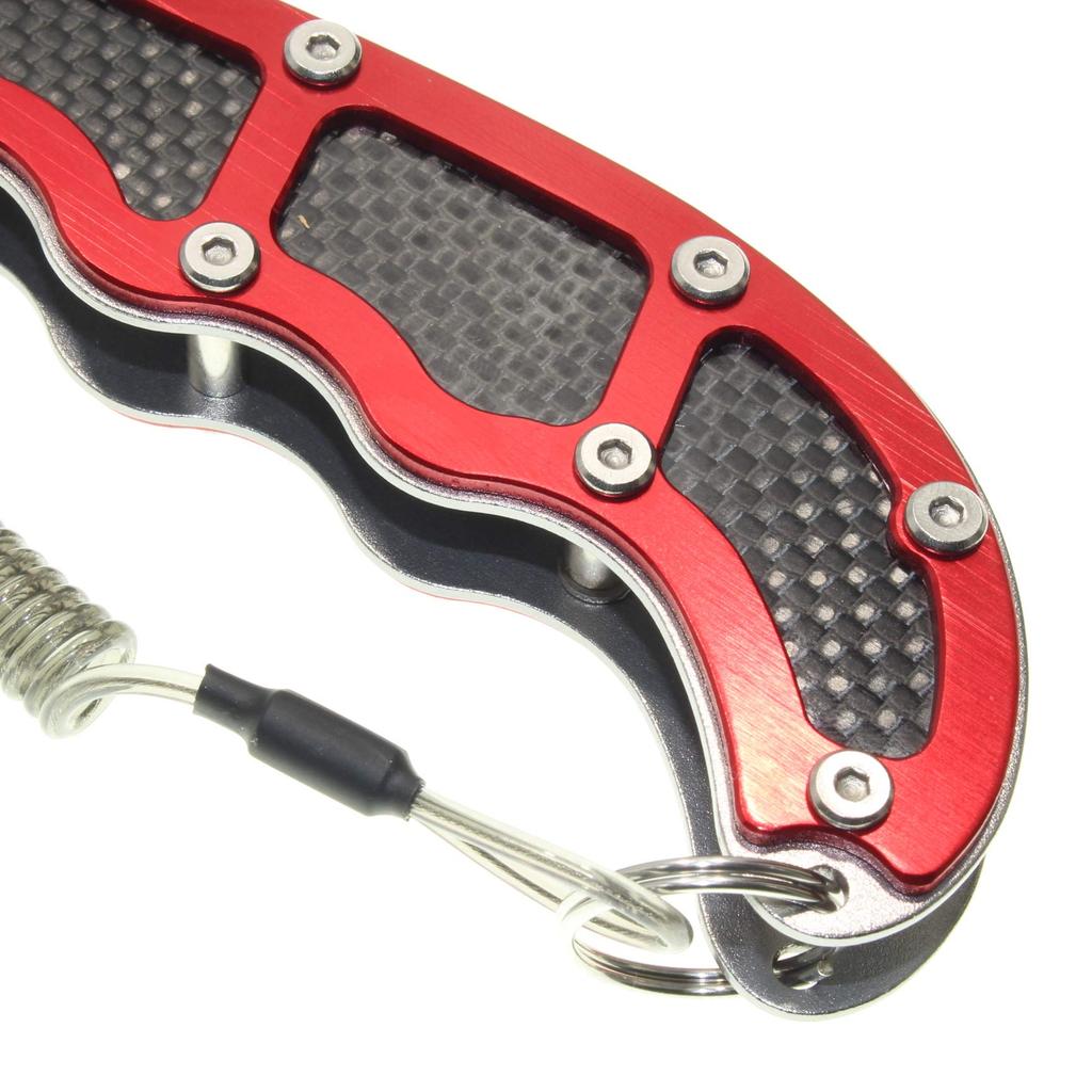 1091 Fish Carbon Fiber Fish Grip (Iregui) Grip, Pistol-Shaped (Red)