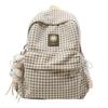 Japanese Retro Plaid Backpack for Women - Lightweight Autumn/Winter Bag for Middle and High School Girls