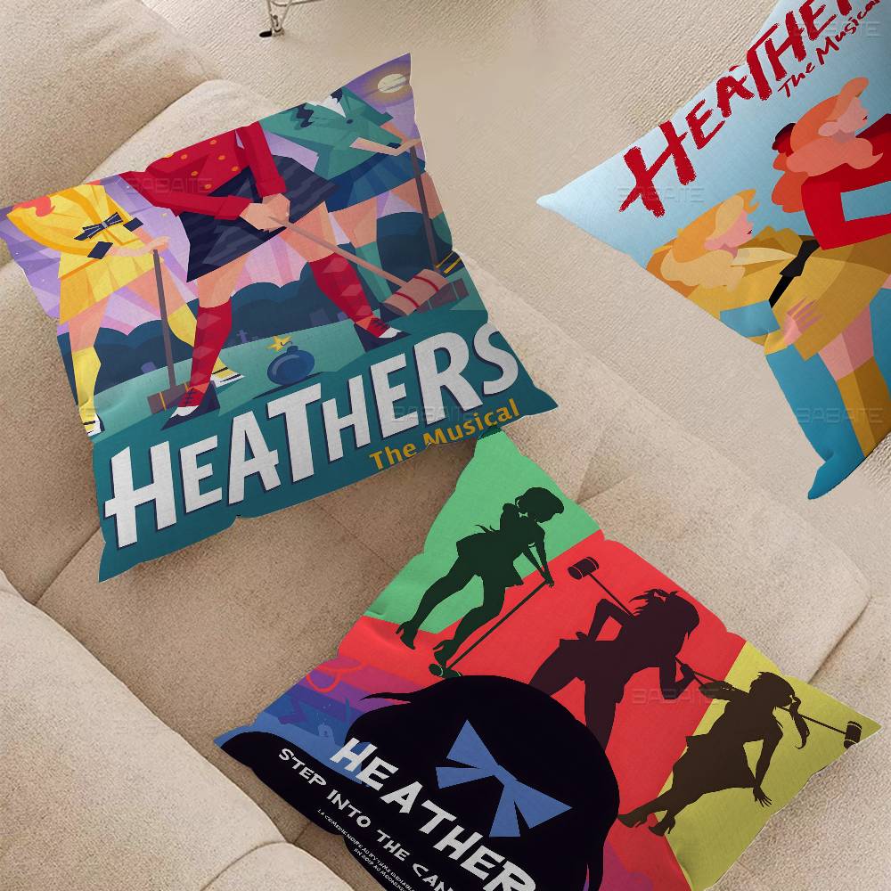 Classic Teenage Musical Heathers Pillow Case Cushion Cover Car Throw Pillow Case For Sofa Car Christmas Gift 40x40cm 45x45cm