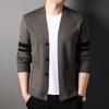 Winter New Men's Knitted Jacket Cardigan Simple Fashion Casual Pocket Young and Thin