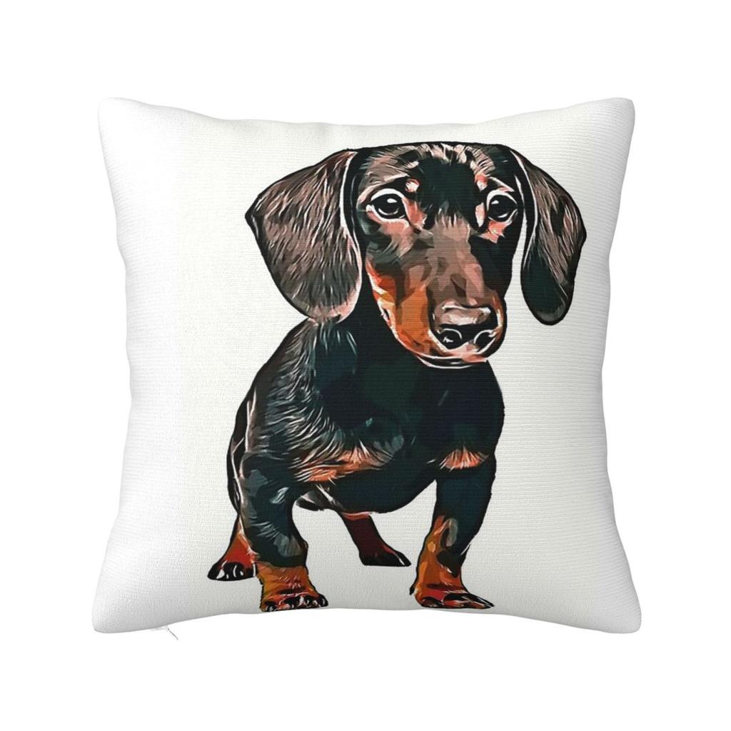 Dachshund Valentines Day Pillow Covers Polyester Home Dogs Animal Cushion Cover Cool Decorative Pillow Cover 4545