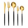 JANKNG 5 шт. тяжелая матовая золотая столовая посуда из нержавеющей стали 304, набор столовых приборов, столовые приборы, кухонная утварь, столовые приборы, набор столовых приборов