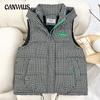Plus Size Cotton Vest Women's Fall and Winter Loose Hooded Cotton Undershirt Shoulders Sleeveless Jacket Fashion Waistcoat