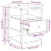 Nightstand Set of 2 Black Oak Effect 40 x 42 x 56 cm