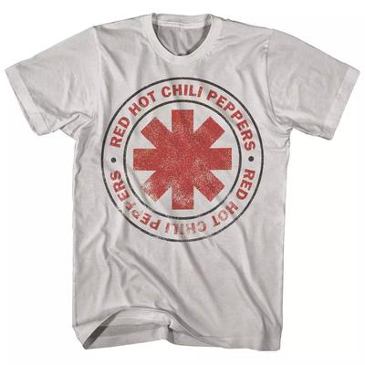 Мужская футболка с состаренным логотипом Red Hot Chili Peppers, классическая рок-футболка, новая, белая