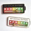 Эмалевые значки «Моя социальная батарея» Трекер настроения Металлические броши Значки Модные украшения Аксессуары Подарки Модный лацкан на рюкзаке