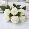 Artificial Flowers Silk Rose Bouquet for Christmas Garden Home Table Vase Wedding Bridal Bouquet Decoration Diy Gift Hot Sales