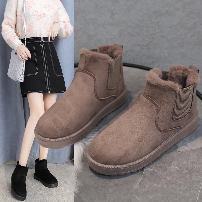 2024 New Women's Snow Boots Comfortable Warm Plush Ankle Boots Women Classic Thickened Fluff Winter Ladies Shoes Chunky Boots Woman