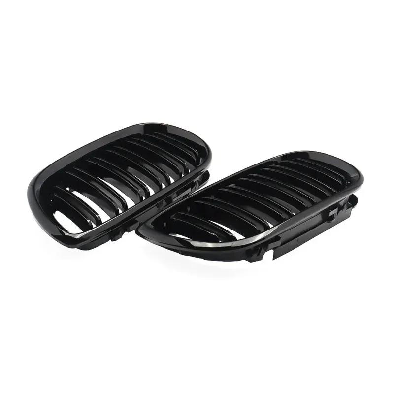 Car ABS Front Bumper Radiator Kidney Grilles Gril For BMW E46 3 Series 2002-2005 Car Accessories Styling Gloss Black