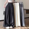 Summer Fashion Wideleg Suit Skirt Pants For Women With Solid Color And Fine Flash Design