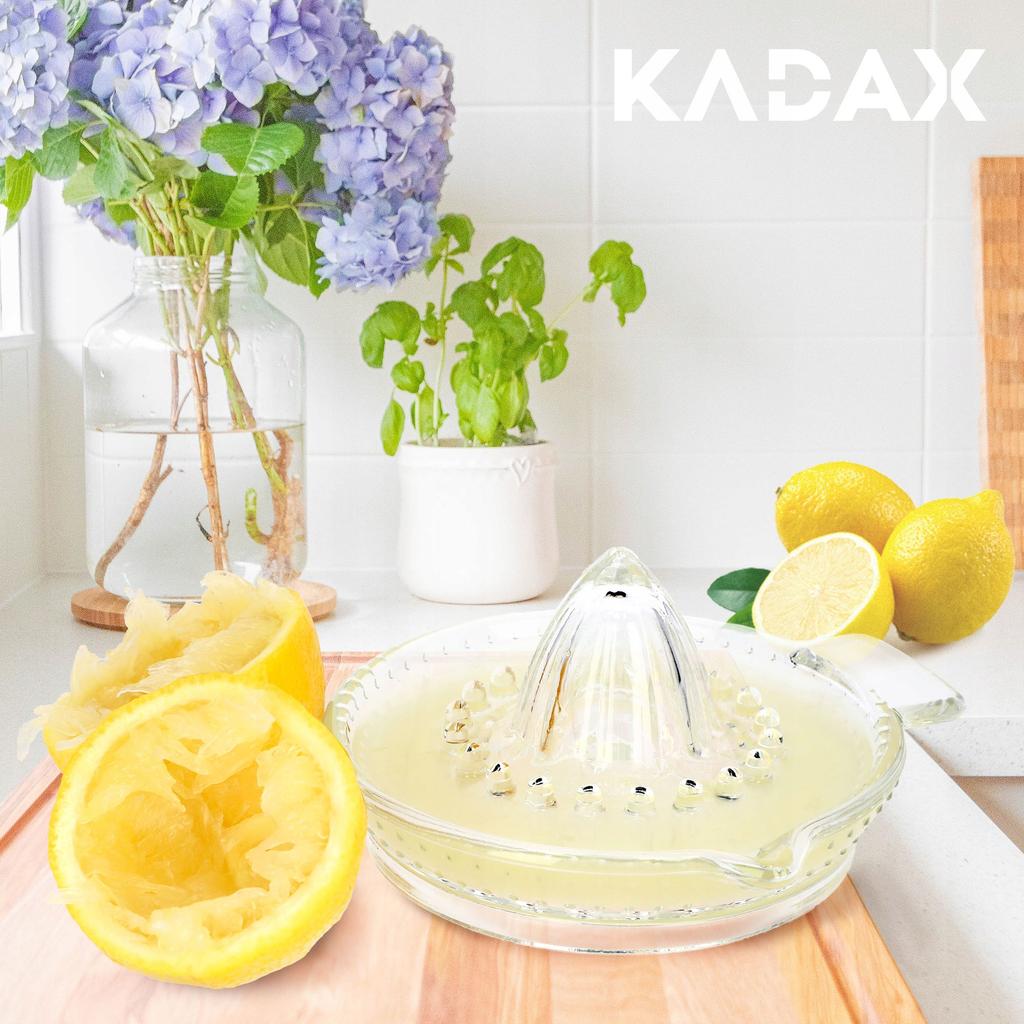 KADAX Citrus Juicer Lemon Fruit Juice Press Glass Manual