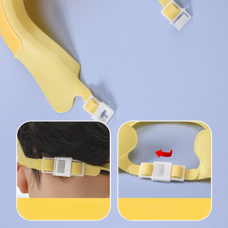 Детская шапочка для душа для купания, шампунь для ванны, регулируемая защита для глаз, крышка для воды, шапочка для душа для ухода за ребенком, мытье волос, для детей 0-6 лет