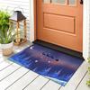 Merry Christmas Festive Greetings Carpet Printing Home Decor Protective Pad Doormat Art