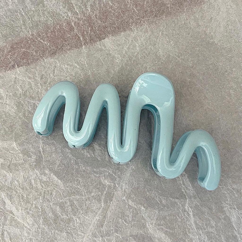 2023 Colorful Jelly Wave Hair Claw Hairpin Women Girls Fashion Design Korean Sweet Simple Irregular Hair Clip Headwear KTY