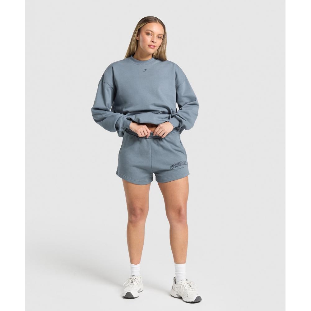 Gymshark Графическая толстовка Campus Classics Iron Blue B2b1z Uctm