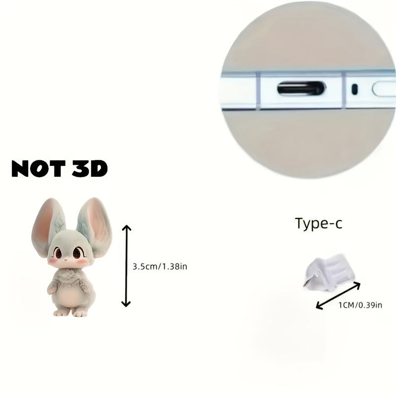 Cross-border Acrylic Big-Eared Rabbit Dust Plug