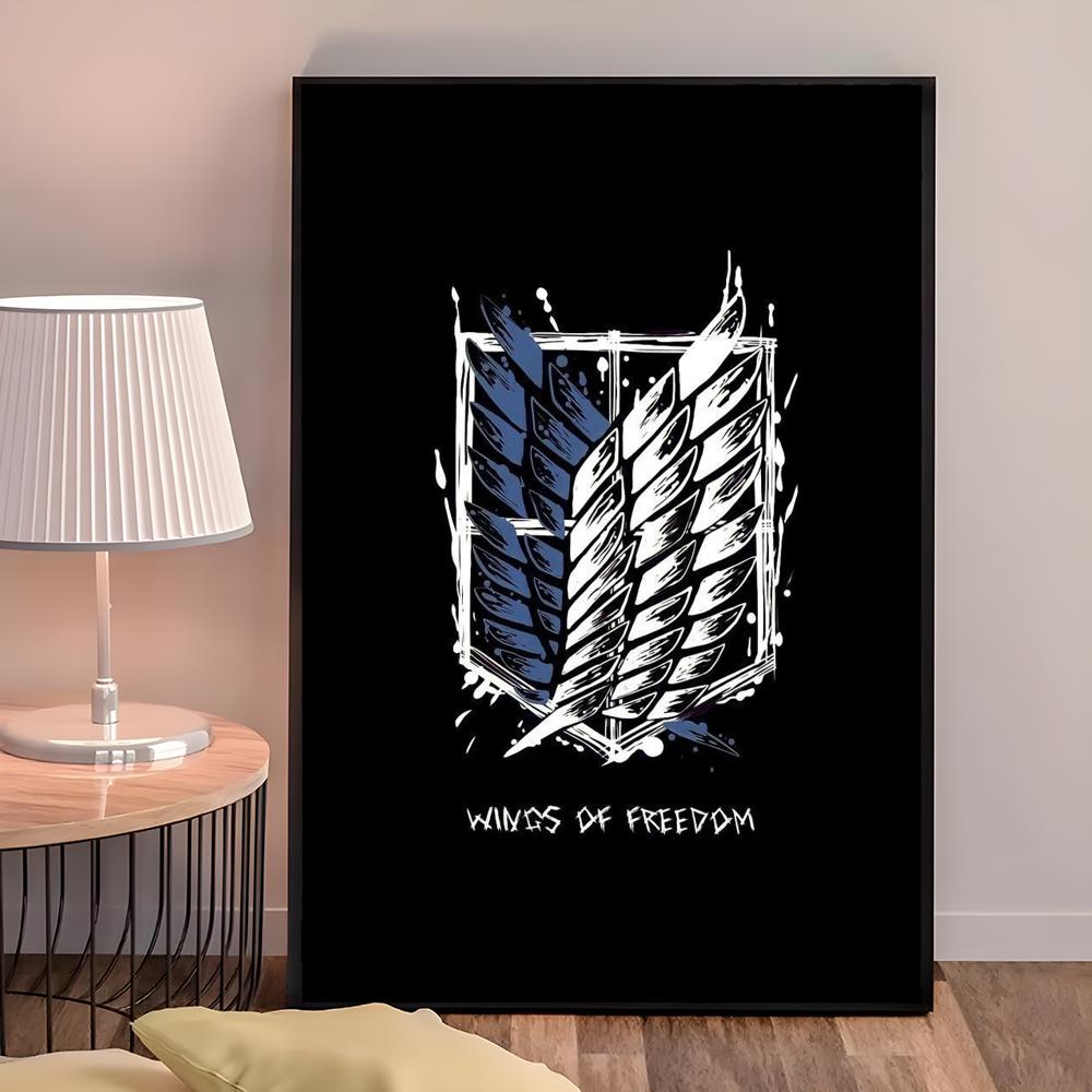 1 шт. Атака титанов постер самоклеящаяся художественная водонепроницаемая бумажная наклейка декор для стен кофейни бара