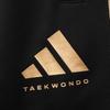 Adidas Пуловер с круглым вырезом тхэквондо Простая футболка с коротким рукавом Модные полосатые длинные брюки Повседневный спортивный костюм Костюм унисекс ADICLTS24CTKP-WG+TR30P1T-BG