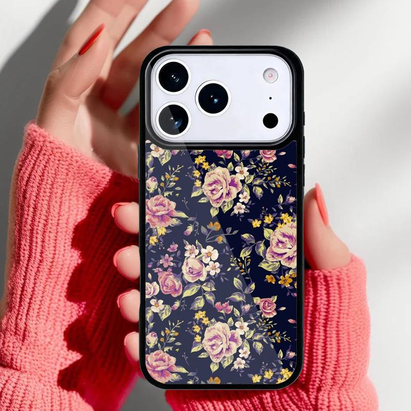 Винтажный чехол с рисунком Лист Цветок для iPhone 17 Air 16e 15 14 13 Pro Max Задняя крышка для 12 11 Pro Coque