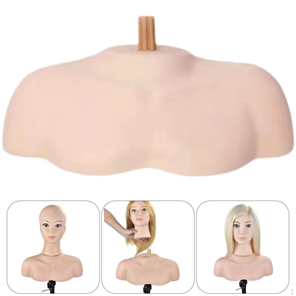 Cosmetic Mannequin Shoulder Model Bust Platform Soft Head Stand Holder Bracket