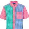 Рубашка Polo Ralph Lauren Ss23 с вышитым полосатым логотипом, короткий рукав, разноцветные детские топы 323902137-001