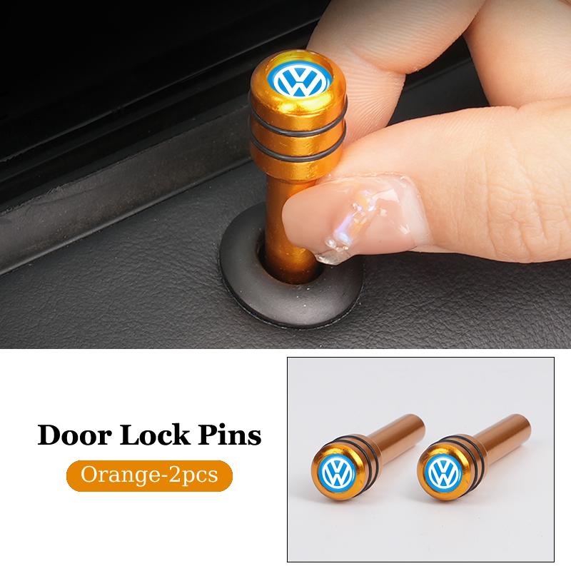 Car Door Lock Pins Metal Door Lock Pull Pin Cover Key Accessories For Volkswagen VW Polo Golf 6 7 8 Jetta Tiguan Touran T-ROC zf4