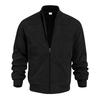 Punk Style Leather Sleeve Zipper Jacket For Men Casual Fall Wear