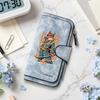 Стильный длинный кошелек с узором лисы, модный портативный кошелек с множеством отделений для карт для повседневного использования