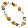 Tiger Eye Carnelian Rutilated Quartz Citrine Bracelet 8mm 17cm M Size Natural Stone Power Stone Money Luck [Shinjuku Ginnokura] Women's