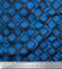 Синяя японская креп-сатиновая ткань с ромбовидным геометрическим узором, напечатанная на ткани, метр 42 дюйма