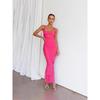 Long Dress Summer New European and American NV1 Fashion Sling Backless Tight Pleat Fishtail Long Dress