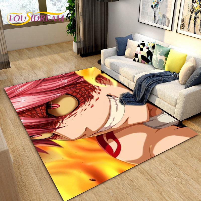 Fairy Tail Япония Аниме Мультфильм Коврик, Коврик для гостиной Спальня Диван Коврик Украшение, Дети играют Нескользящий напольный коврик
