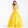 Halloween Princess Dress Yellow Fairy Dress European Retro Court Dress Fairy Tale Themed Costume, Bell Princess Dress