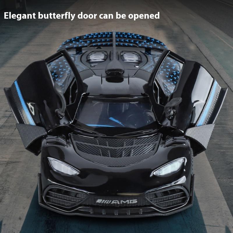 1/32 Mercedes-Benz ONE AMG Supercar Модель легкосплавного автомобиля Звук и свет Детская игрушка Коллекционные предметы Подарок на день рождения