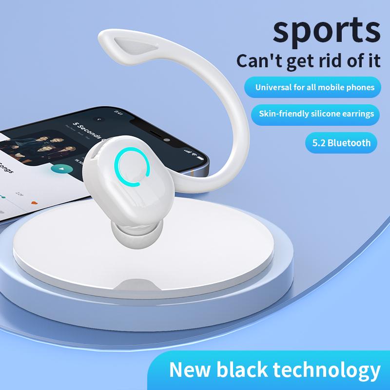 Беспроводные Bluetooth-наушники HIFI Bass с HD-микрофоном, вкладыши с креплением-крючком, шумоподавление, водонепроницаемые, игровые, спортивные, музыкальные гарнитуры