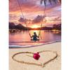 5d Diy алмазная живопись закат пляжный пейзаж Алмазная мозаика сердце наборы для вышивки крестом горный хрусталь морские фотографии дома