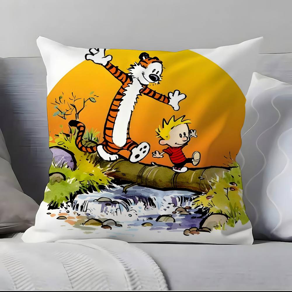 Наволочка C-Calvin And H-Hobbes Наволочка Мягкая, Приятная для Кожи и Удобная, С Скрытой Молнией