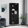 VidaXL Highboard Black 69.5x34x180 Cm Engineered Wood 3189518