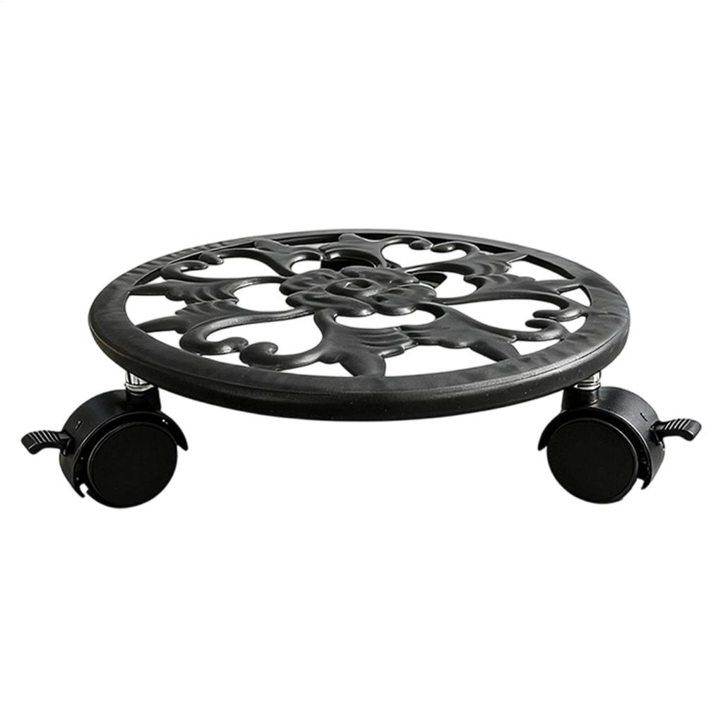 Metal Plant Stand With Wheels Movable Flower Pot Roller, Heavy-Duty P lant Caddy For Indoor Outdoor Patio Garden Balcony Display
