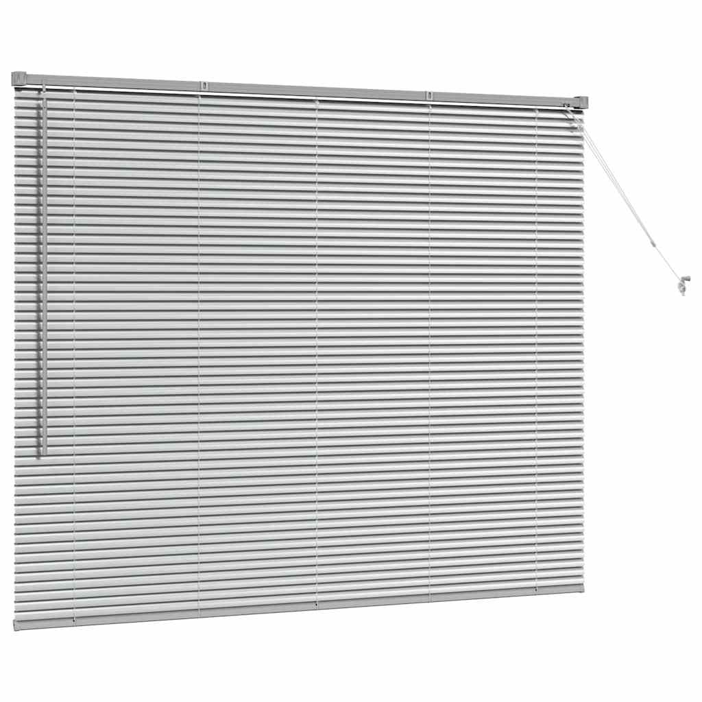 Aluminum Venetian Blinds Silver 130 x 155 cm