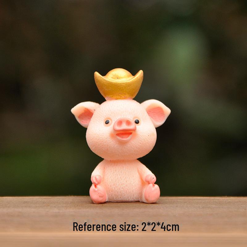 Украшение для семьи поросят из мультяшной смолы: Украшения для микроландшафта, цветочного горшка, аквариума, аквариума и торта