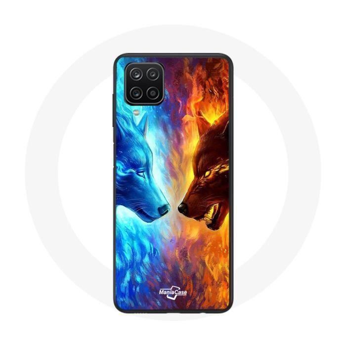 Coque pour Samsung Galaxy A42 5G Loup de Glace et de feu
