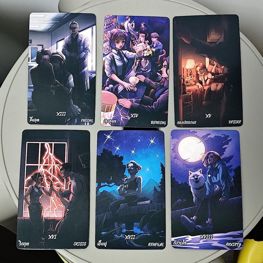 10.3*6cm Lucky In Love Tarot Deck 78 Pcs Cartoon Tarot Cards Based On Rider Waite System Anime Themed