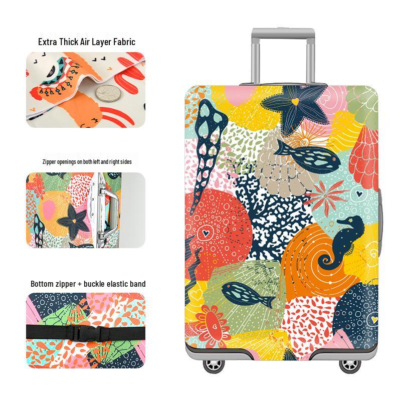 Thickened Cartoon Leather Suitcase Covers: Protective Dust Cover for 20, 24, and 28 Trolley Cases